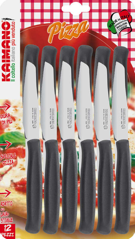 KAIMANO DINAMIK - 12 PIZZA KNIVES - BLACK