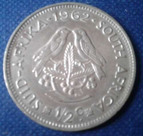 1962 1/2 cent clean