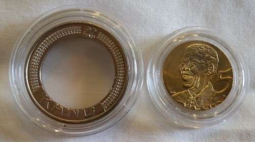##UNC## 2008 90th Mandela Birthday R5 Error Coin
