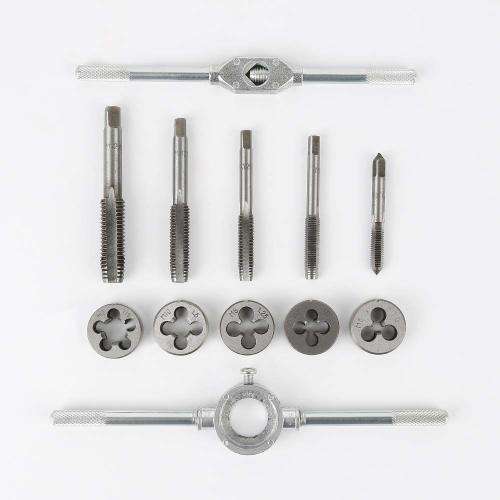 12pcs Taps Die Set Screw Thread Carbon Steel Taraudage Screw Plugs Taps Hand Tools Thread Tap Metric