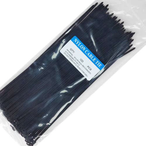 White/BLACK Plastic Nylon Cable Ties Heavy Duty Wire Tie Self Lock Tie Wrap
