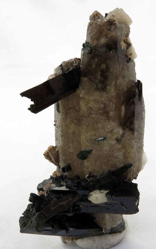 Aegerine & Microline on Quartz, Zomba Mnt, Malawi