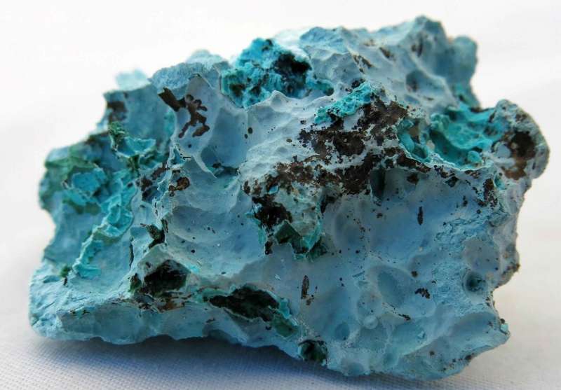 Chrysocolla, Malachite & Shattuckite Cluster, Tantara Mine, Congo