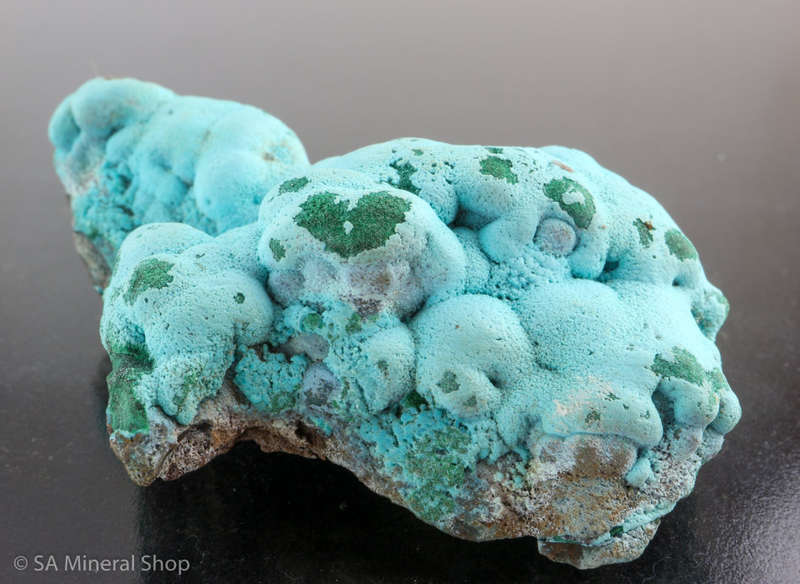 Chrysocolla on Malachite on Matrix ,Katanga, DRC