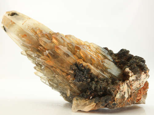 Tourmaline Incl Quartz Cluster, Orange River Area, Northern Cape, South Africa
