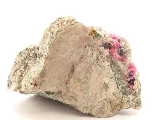 Malachite on Cobaltoan Calcite on Matrix, Tenke Fungurume, DR Congo