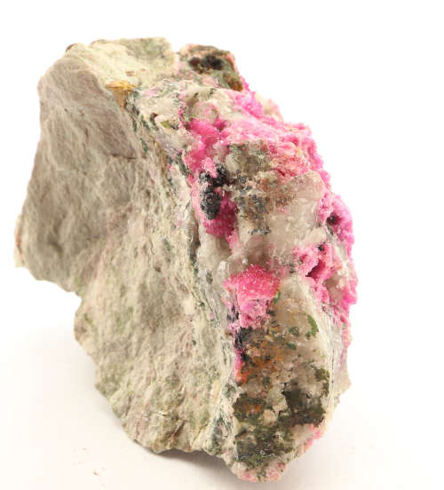 Malachite on Cobaltoan Calcite on Matrix, Tenke Fungurume, DR Congo