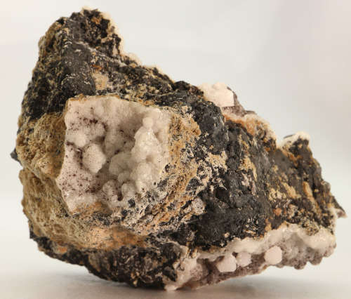 Calcite on Calcite on Matrix, N`Chwaning II, Northern Cape, South Africa