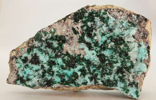 Malachite, Quartz on Chrysocolla, Tenke Fungurume, DR Congo