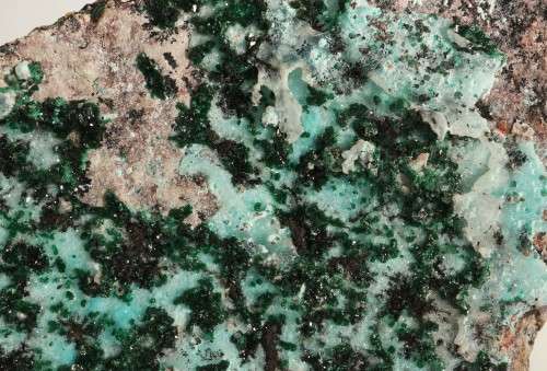 Malachite, Quartz on Chrysocolla, Tenke Fungurume, DR Congo