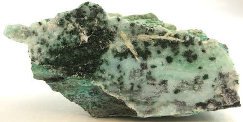 Quartz over Malachite and Chrysocolla on Matrix, Tenke Fungurume, DR Congo