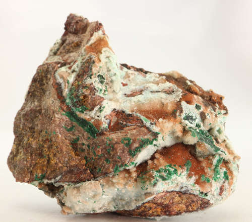 Quartz over Malachite and Chrysocolla on Matrix, Tenke Fungurume, DR Congo