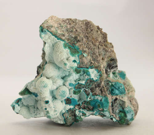 Plancheite, Chrysocolla, Malachite, Mashamba West Mine, DRC