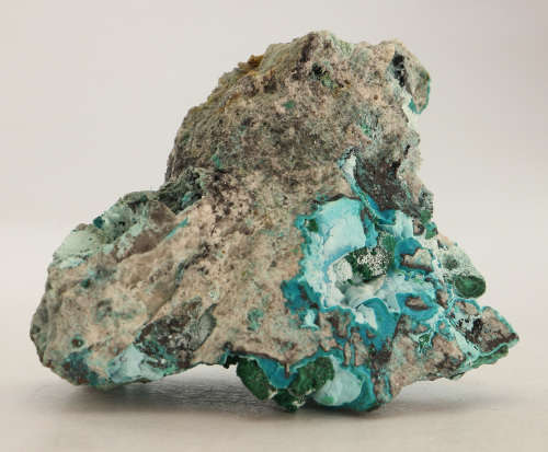 Plancheite, Chrysocolla, Malachite, Mashamba West Mine, DRC
