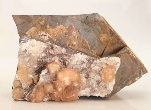 Olmiite & Calcite on Matrix, N`Chwaning II, Northern Cape, South Africa