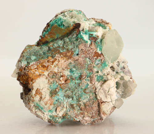 Chrysocolla on Quartz on Matrix, Artonvilla Mine, Musina, South Africa