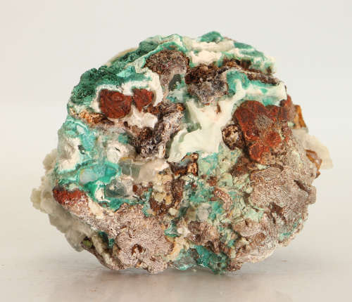 Chrysocolla on Quartz on Matrix, Artonvilla Mine, Musina, South Africa