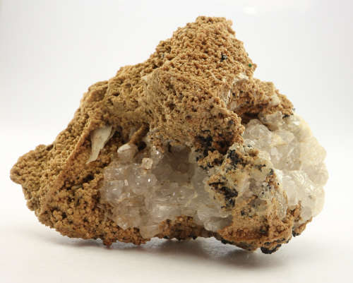 Calcite on Andradite Garnets on Matrix, N`Chwaning II, Northern Cape, South Africa