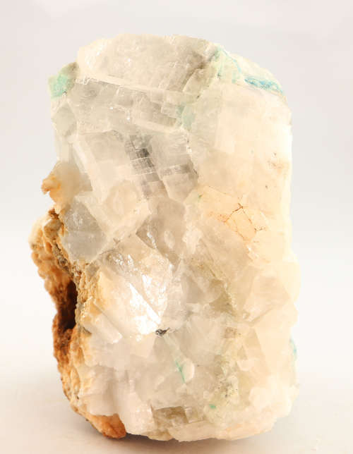 Quartz on Shattuckite on Calcite, Tantara Mine, DRC