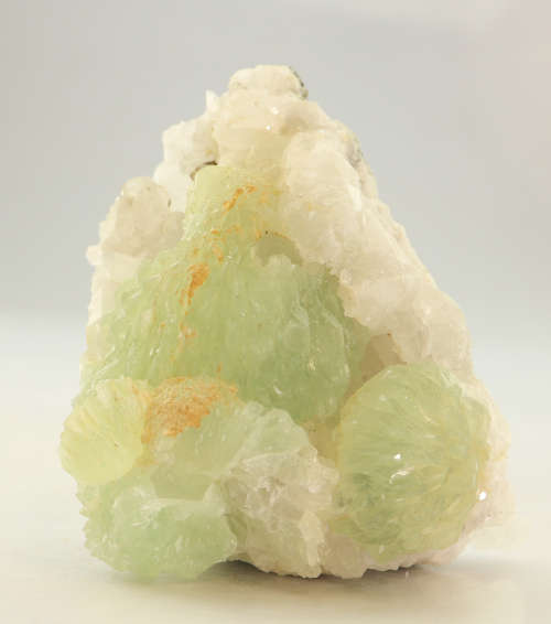Prehnite on Quartz, Gobobosebberge Mnt, Namibia
