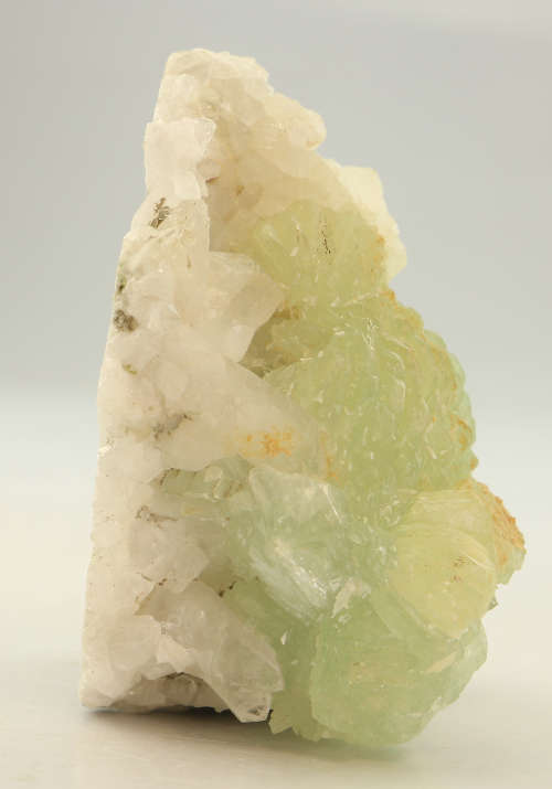 Prehnite on Quartz, Gobobosebberge Mnt, Namibia
