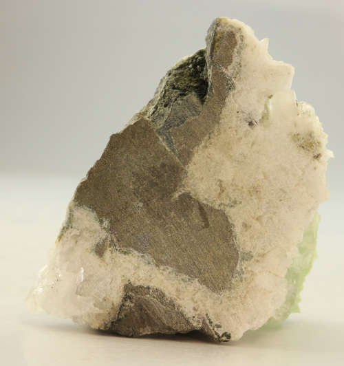 Prehnite on Quartz, Gobobosebberge Mnt, Namibia
