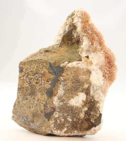Inesite, Calcite on Matrix, N`Chwaning II, Northern Cape, South Africa