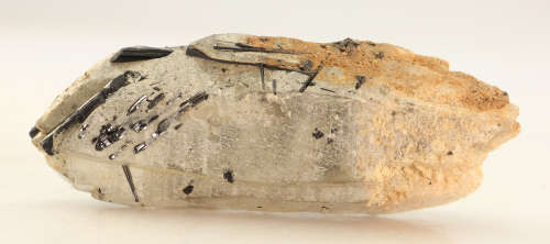 Black Tourmaline on Quartz, Erongo Mnt Region, Namibia