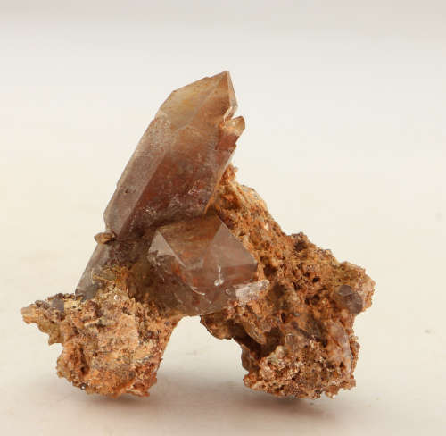 Red Hematite in Quartz Cluster, Orange River Area, Northern Cape, South Africa