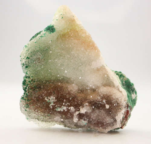 Quartz on Malachite on Matrix, Tenke Fungurume, DR Congo