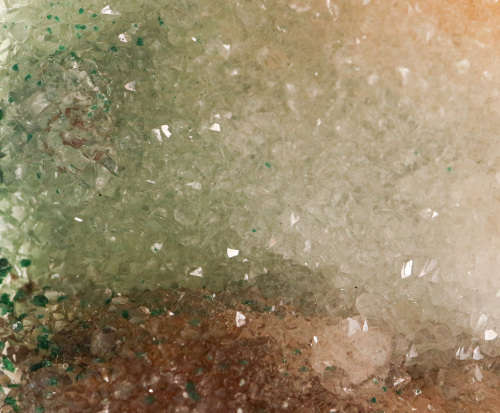 Quartz on Malachite on Matrix, Tenke Fungurume, DR Congo