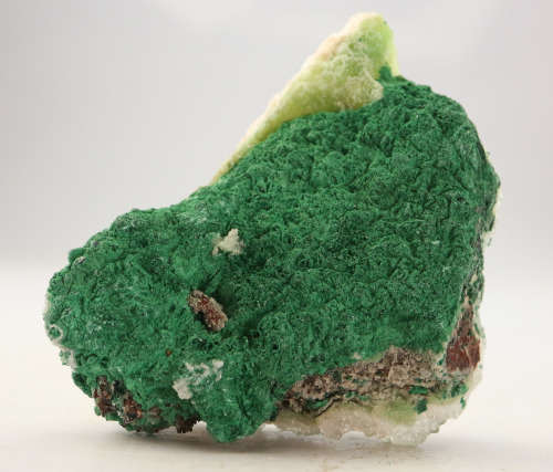 Quartz on Malachite on Matrix, Tenke Fungurume, DR Congo