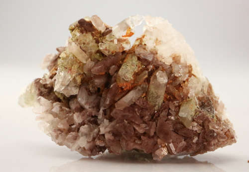Epidote, Hematite in Quartz Cluster, Artonvilla Mine, Musina, South Africa