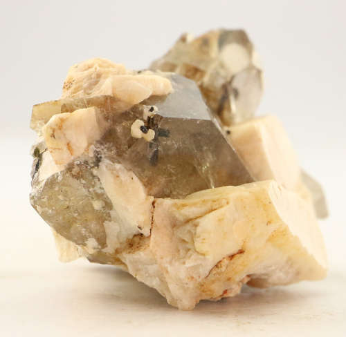 Smoky Quartz and feldspar Cluster, Zomba Mnt, Malawi