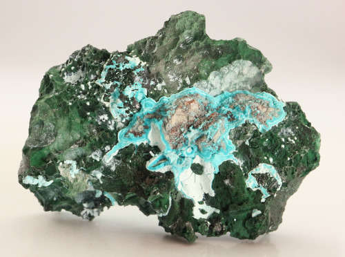 Plancheite and Malachite Cluster, Mashamba West Mine, DRC