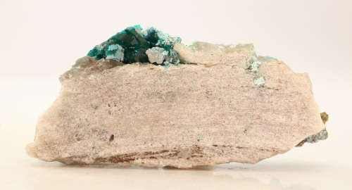 Dioptase on Shattuckite on matrix, Kaokoveld Region, Namibia