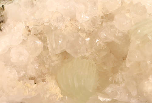 Prehnite on Quartz Matrix, Gobobosebberge Mnt, Namibia