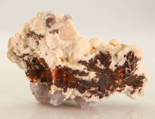 Calcite on Amethyst Quartz Drusy, N`Chwaning III, Northern Cape, South Africa