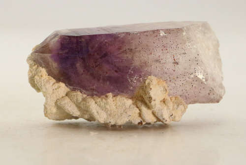 Calcite on Amethyst incl Quartz, Gobobosebberge Mnt, Namibia