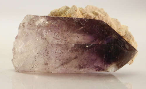 Calcite on Amethyst incl Quartz, Gobobosebberge Mnt, Namibia