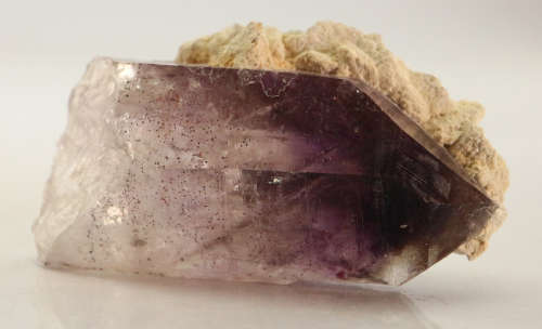 Calcite on Amethyst incl Quartz, Gobobosebberge Mnt, Namibia