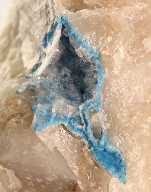 Shattuckite in Quartz on Matrix, Kaokoveld Region, Namibia