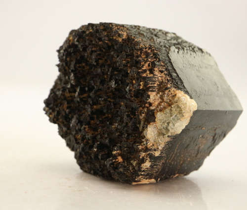 Hyalite on Schorl Crystal, Erongo Mnt Region, Namibia