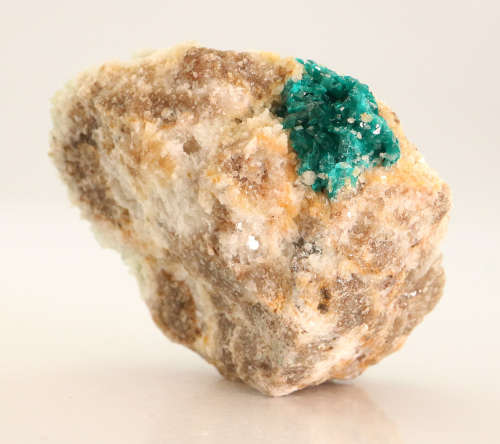 Dioptase, Calcite on Matrix, Kaokoveld Region, Namibia