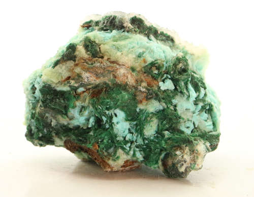 Quartz on Malachite on Matrix, Tenke Fungurume, DR Congo