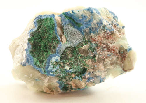 Shattuckite, Malachite on Quartz, Kaokoveld Region, Namibia