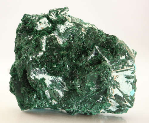 Chrysocolla on Malachite Cluster, Mashamba West Mine, DRC