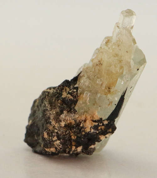 Tourmaline on Aquamarine, Erongo Mnt Region, Namibia