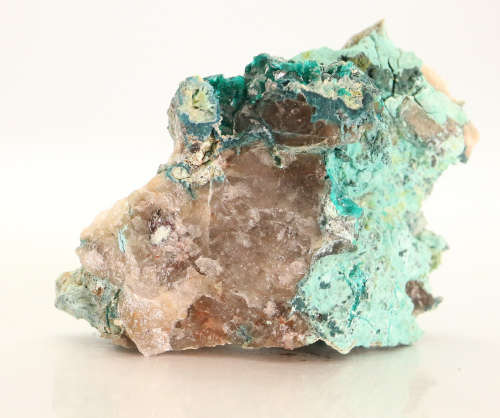 Dioptase, Shattuckite on Quartz, Kaokoveld Region, Namibia