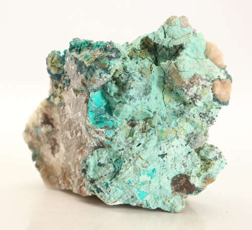 Dioptase, Shattuckite on Quartz, Kaokoveld Region, Namibia